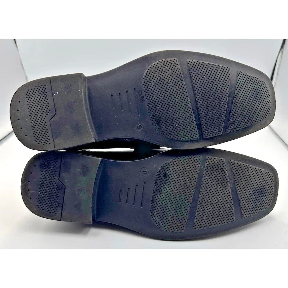 Perry Ellis portfolio mens dress shoes size 9‎ russel wide model black